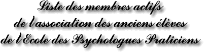 Membres actifs